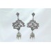 925 sterling silver Jhumki earring Peacock Theme marcasite Pearl Onyx Stone
